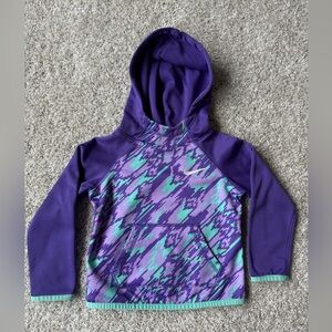 Nike Kids Vibrant Purple and Teal Hooded Sweatshirt